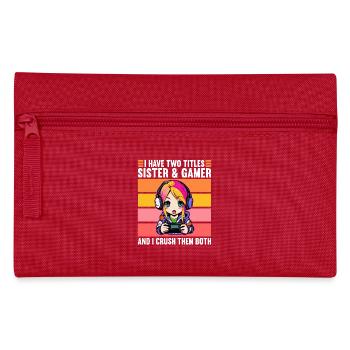 Gaming Console PC Gamer Girl Gamer Girl - Pencil Case - red - Front