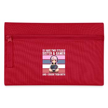Gaming Console PC Gamer Girl Gamer Girl - Pencil Case - red - Front