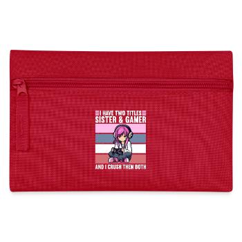 Gaming Console PC Gamer Girl Gamer Girl - Pencil Case - red - Front