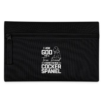Dieu m’envoie un véritable ami mon cocker spaniel - Trousse - noir - Devant