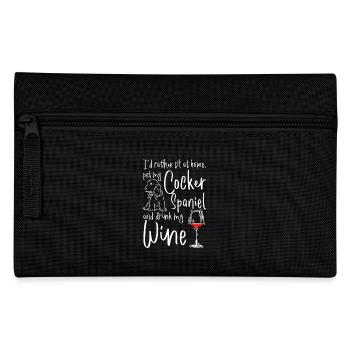 Caresser mon cocker et boire du vin - Trousse - noir - Devant