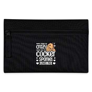 Je suis peut-être fou mais mon cocker m’aime - Trousse - noir - Devant