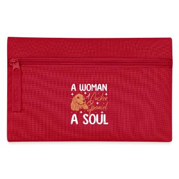Une femme un cocker épagneul une âme - Trousse - rouge - Devant
