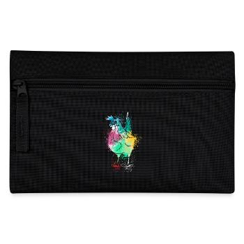 Colerfull Splash Art Farm animals chicken - Federtasche - Schwarz - Vorne
