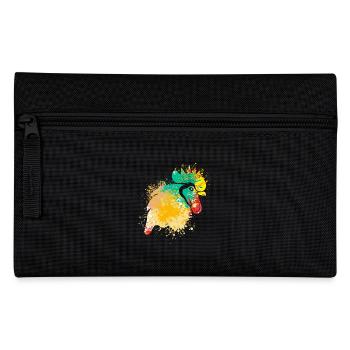 Colerfull Splash Art Farm animals chicken head - Federtasche - Schwarz - Vorne