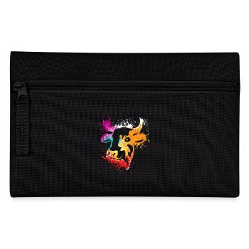 Colerfull Splash Art Farm animals cow head - Federtasche - Schwarz - Vorne