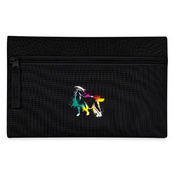 Colerfull Splash Art Farm animals Goat - Federtasche - Schwarz - Vorne