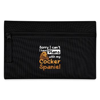 Je ne peux pas J’ai des projets avec mon cocker spaniel - Trousse - noir - Devant
