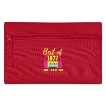 46th Birthday Best of 1977 Cassette Tape Retro 80s - Pencil Case - red - Front