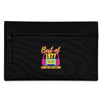 46th Birthday Best of 1977 Cassette Tape Retro 80s - Pencil Case - black - Front