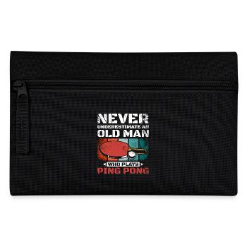 Ne sous-estimez jamais un vieil homme qui joue au ping-pong - Trousse - noir - Devant
