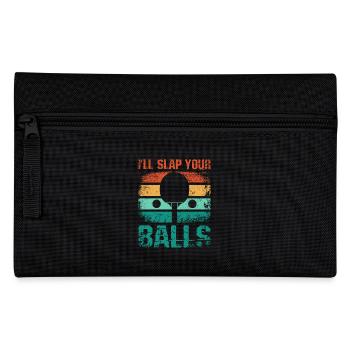 Je vais te claquer les couilles, drôle de ping-pong - Trousse - noir - Devant