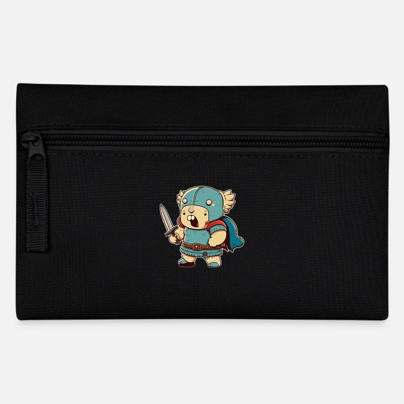 Mad warrior with sword - Pencil Case - black