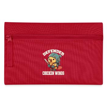 Chick in knight's armor chicken wings - Pencil Case - red - Front