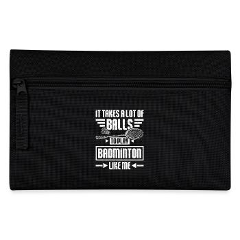 Il faut beaucoup de balles pour jouer au badminton comme moi - Trousse - noir - Devant