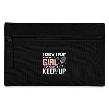 Jouez au badminton comme une fille essaie de suivre le rythme - Trousse - noir - Devant