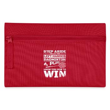 Drôle de joueur de badminton gaucher - Trousse - rouge - Devant