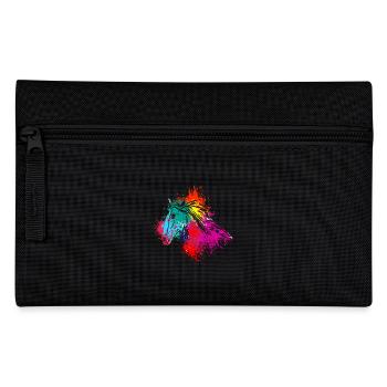 Colorful Splash Art Farm animaux Tête de cheval - Trousse - noir - Devant