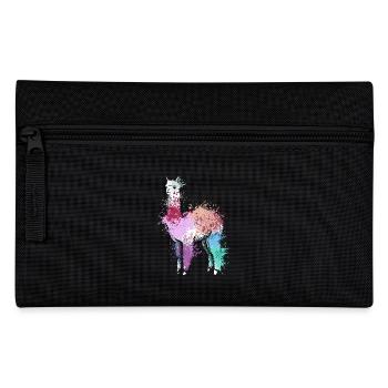 Colorful Splash Art Farm animals alpaca Llama - Federtasche - Schwarz - Vorne