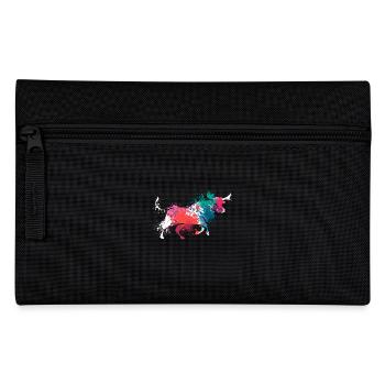 Colorful Splash Art Farm animals bull ox - Federtasche - Schwarz - Vorne