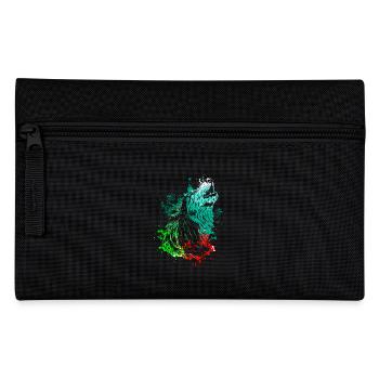 Splash Art Heulender Wolf - Federtasche - Schwarz - Vorne