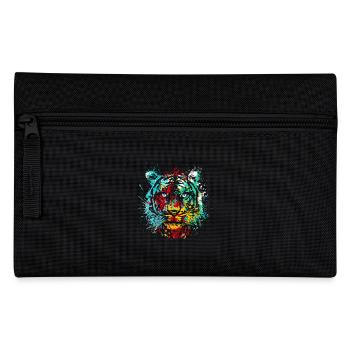 Splash Art Sibirischer indischer tiger kopf - Federtasche - Schwarz - Vorne