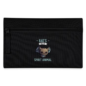 Bats are my spirit animal bats bat - Pencil Case - black - Front