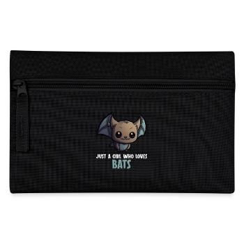 just a girl who loves bats bats bats - Pencil Case - black - Front