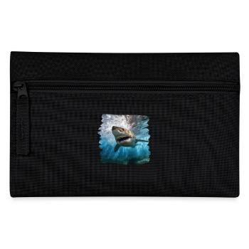Sharks realistic shark great white shark - Pencil Case - black - Front