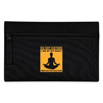 Tägliche Meditationsroutine Yoga Achtsamkeit - Federtasche - Schwarz - Vorne