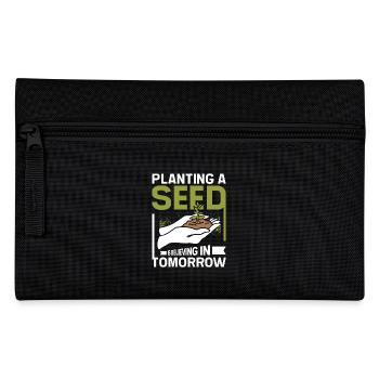 planting aseeds is believing in tomorrow botanist - Federtasche - Schwarz - Vorne