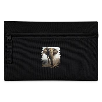 Elephant realistic elephant - Pencil Case - black - Front