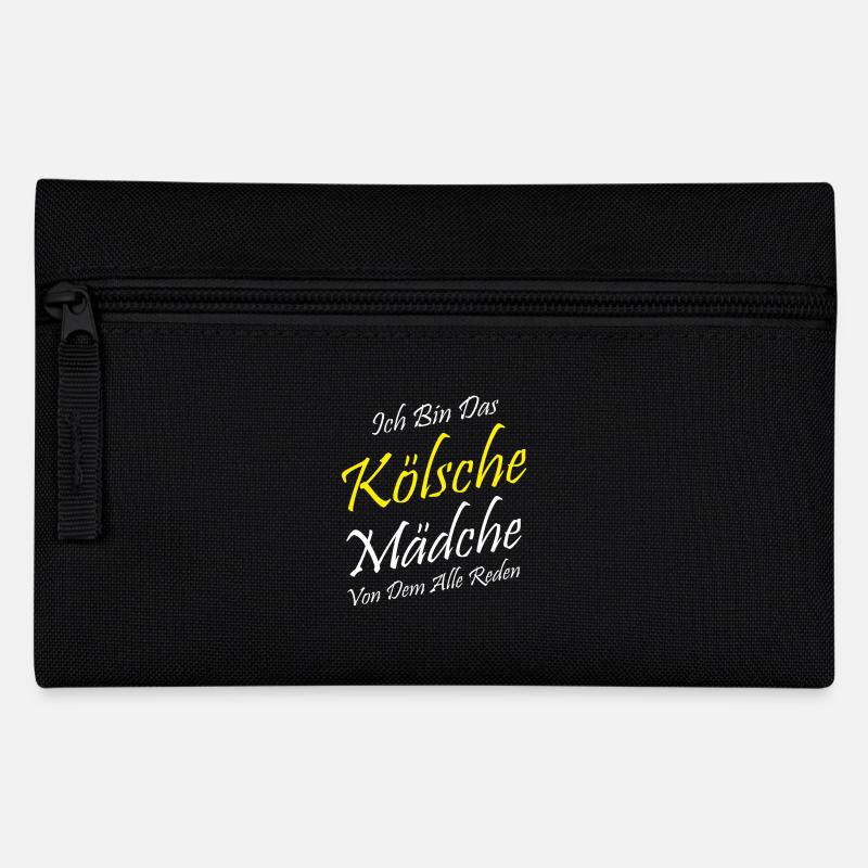 Kölsche Mädche Kölle Kölsch Kölner Karneval Köln - Federtasche - Schwarz