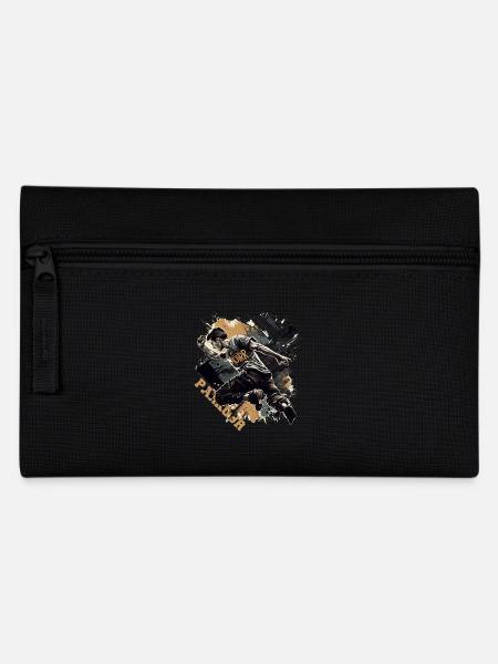 Parkour runners with lettering - Pencil Case - black