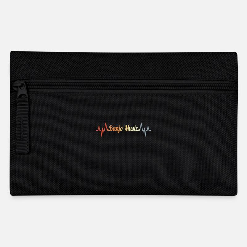 Banjo Music Heart palpitations - Pencil Case - black