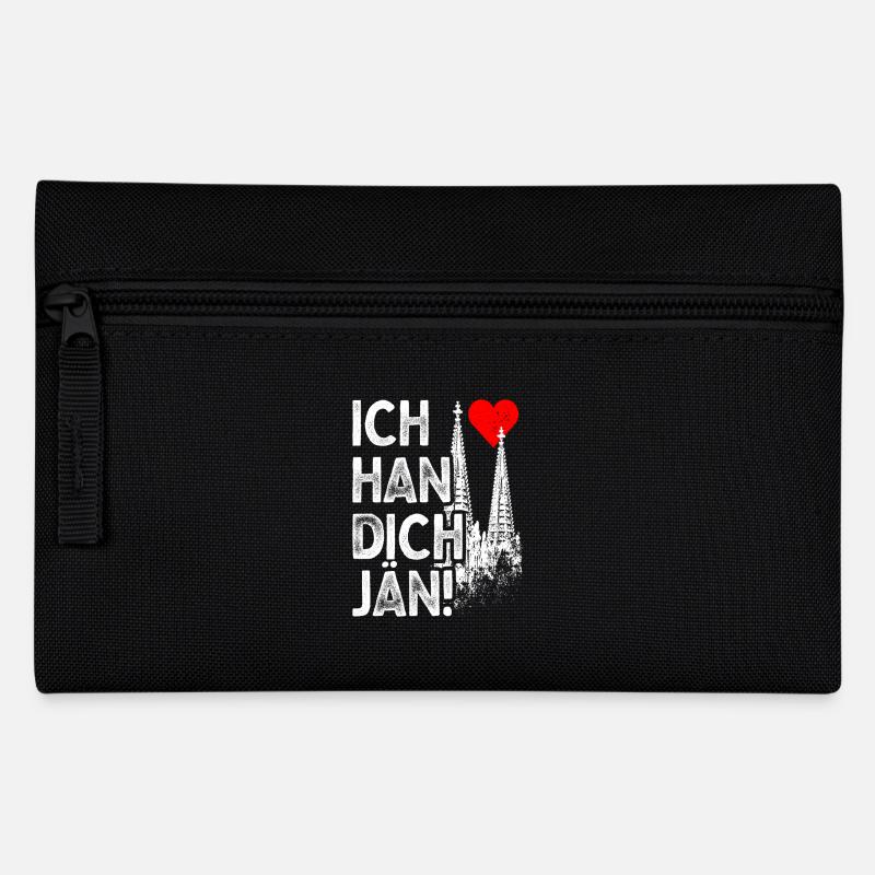 Ich Han Dich Jän Kölsch Kölle Kölner Karneval Köln - Federtasche - Schwarz