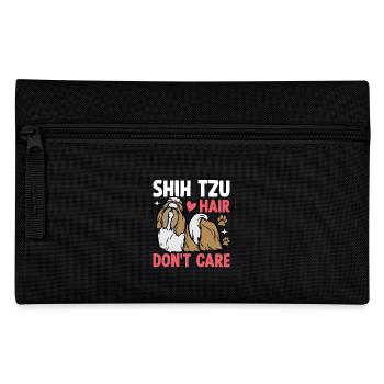 Shih Tzu hair don't care - Pencil Case - black - Front