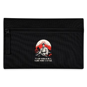 Train with Honor, Fight with Respect: Karate Dojo - Pencil Case - black - Front
