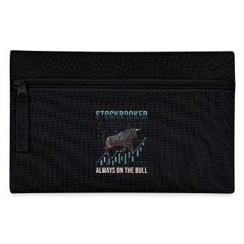 Börsenmakler, Händler, Investor, Börse - Federtasche - Schwarz - Vorne