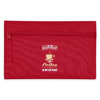 Receptionist Gift Receptionist Coffee - Pencil Case - red - Front