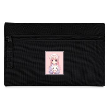 Kawaii Girl Anime Manga Girl Cat - Trousse - noir - Devant