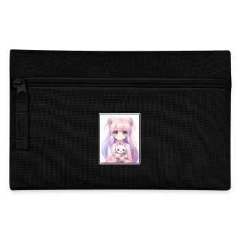 Kawaii Girl Anime Manga Girl Cat - Trousse - noir - Devant