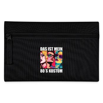 80er Motto Party Das ist mein 80er Jahre Kostüm - Federtasche - Schwarz - Vorne