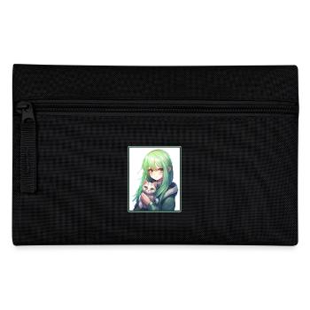 Kawaii Girl Anime Manga Girl Cat - Trousse - noir - Devant