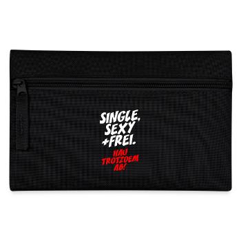 Single Sexy Hau Trotzdem Ab Anti Flirt Anmachen - Federtasche - Schwarz - Vorne