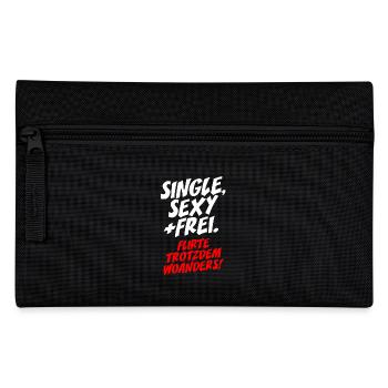 Single Sexy Frei Flirte Woanders Anti Anmache Solo - Federtasche - Schwarz - Vorne