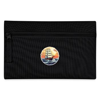 Sailing ship sailor - Pencil Case - black - Front