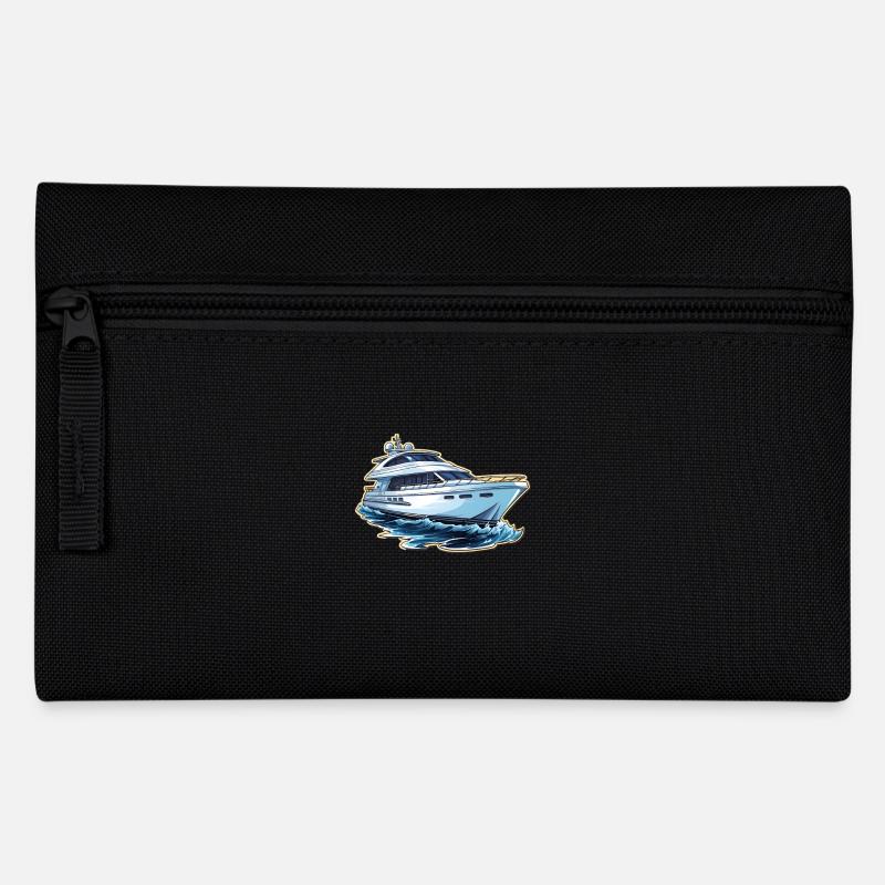 Yacht Motorboot - Federtasche - Schwarz