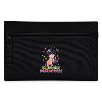 Anime and Boba Bubble Tea - Pencil Case - black - Front