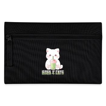 Boba and Cats Katze die Bubble Tee Mädchen Anime - Federtasche - Schwarz - Vorne